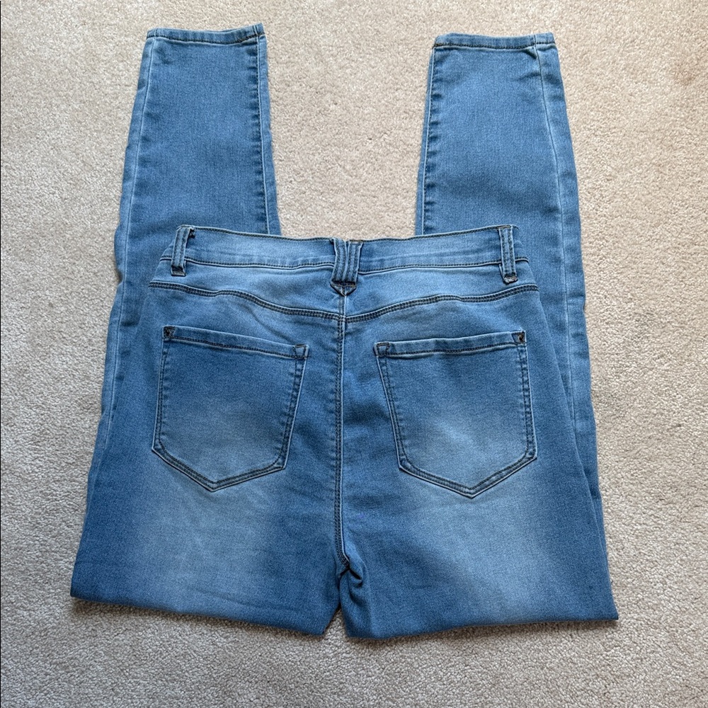 Curve Appeal Women's High Rise Blue Jeans - Picture 4 of 4